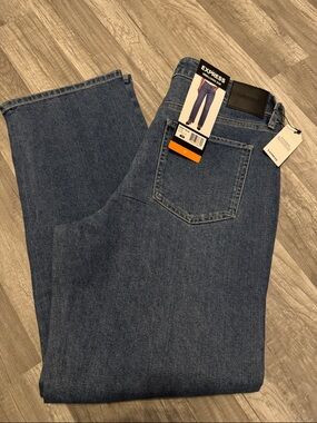 Express womens Dark Blue Straight Jeans